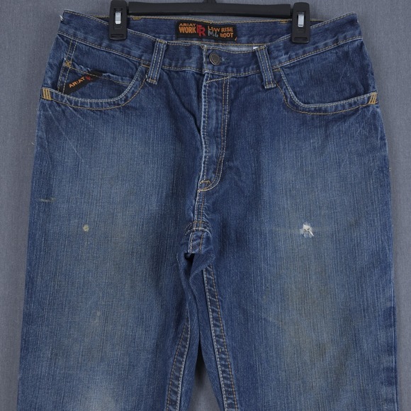 Ariat FR M4 Relaxed Basic Boot Cut Jeans Mens 36x30 (Fits 34x29) Low Rise Denim - Picture 2 of 12